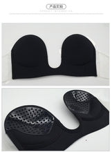 Load image into Gallery viewer, ✨【Wedding Essential】Deep U Plunge Strapless Bra | 1/4 Cup Invisible Push-Up | Silicone Grip Side Closure