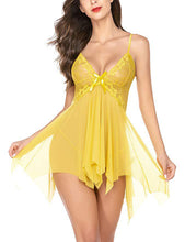 Cargar imagen en el visor de la galerĂa, đ„ăHOT SEXYăLace Teddy Lingerie Set | Sheer Mesh Babydoll | Multiple Colors | Stretchy Spandex/Lycra Nightwearđ„