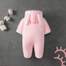 Load image into Gallery viewer, Baby Winter Clothes Set - Thermal Fleece Romper + Hooded Jacket, Unisex Thickened Outfit for Newborn to 24 Months, Trendy Instagrammable Style
