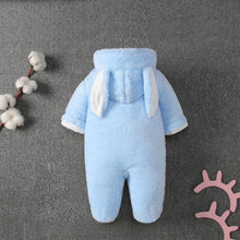 Load image into Gallery viewer, Baby Winter Clothes Set - Thermal Fleece Romper + Hooded Jacket, Unisex Thickened Outfit for Newborn to 24 Months, Trendy Instagrammable Style