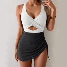Cargar imagen en el visor de la galerĂa, đ´ăHigh Waist SwimsuităTummy Control One-Piece | Color Block Bathing Suit