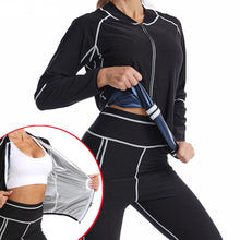 Cargar imagen en el visor de la galería, 🔥【Slimming Workout】Men & Women's Sauna Suit | Long Sleeve Fitness Outfit | Waist Trainer Sportswear | Adjustable Sweat Suit🔥