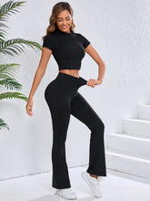 Cargar imagen en el visor de la galería, 「Legs for Days」High-Waist Flare Leggings Set ✨ Naked Feel Yoga Outfit