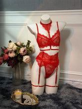 Load image into Gallery viewer, 「Necktie Fantasy」Lace Bralette Set ✨ 3-in-1 Push-up/Sheer/Cosplay Lingerie