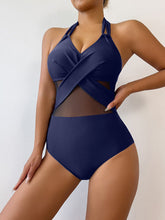 Cargar imagen en el visor de la galerĂa, đăOverseas HotăSexy One-Piece Swimsuit | Pure Color Mesh Backless Bathing Suit | Quick-Dry Stretchy Swimwear