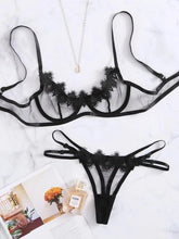 Cargar imagen en el visor de la galería, 🌹【Sheer Mesh Lingerie】3-Piece Sexy Nightwear Set