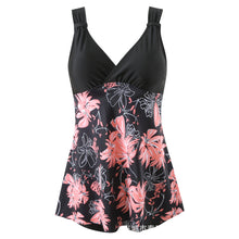 Cargar imagen en el visor de la galerĂa, đăPlus Size SwimwearăStriped Two-Piece Set | Modest Swim Shorts