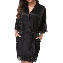 Cargar imagen en el visor de la galerĂa, đ„ăPlus SizeăSexy Lingerie Robe | Silk Satin Sleepwear | Role Play Nightwear