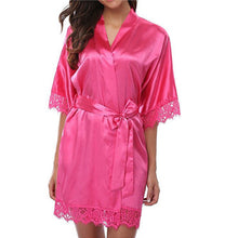 Cargar imagen en el visor de la galerĂa, đ„ăPlus SizeăSexy Lingerie Robe | Silk Satin Sleepwear | Role Play Nightwear
