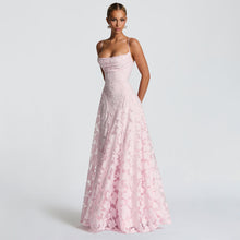 Carica l'immagine nel visualizzatore di Gallery, 「Midsummer Night」Cross-Border Dress ✨ Backless Chiffon Gown with Slit