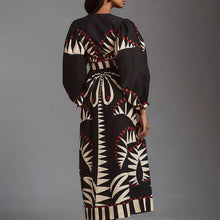 Carica l'immagine nel visualizzatore di Gallery, 「Renaissance Revival」Vintage Print Maxi Dress ✨ puff Sleeve Gown