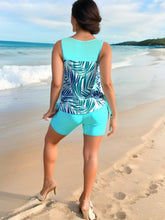 Carica l'immagine nel visualizzatore di Gallery, Plus Size Tankini Swimsuit - Modest High Waist Bikini with Removable Padding for Swimming & Workout