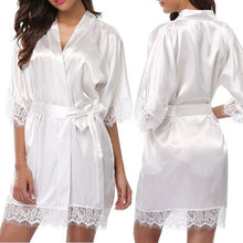 Cargar imagen en el visor de la galerĂa, đ„ăPlus SizeăSexy Lingerie Robe | Silk Satin Sleepwear | Role Play Nightwear
