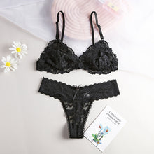 Cargar imagen en el visor de la galería, 🔥【Deep V Neck】Ultra Thin Lace Bralette Set - Wireless Comfort Bra