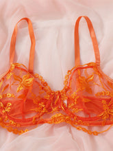 Загрузить изображение в средство просмотра галереи, Women Lace Lingerie Set 3 Pieces Bralette Bra and Panty Strappy Lingerie Set Suspenders Mesh Underwear Negligee