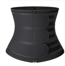 Charger l'image dans la galerie, Waist Trainer Belt for Women & Men – Adjustable Zipper/Hook & Loop Postpartum Belly Band, Workout Waist Trimmer for Sweat & Slimming, Tummy Control Corset