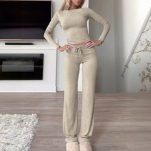 Load image into Gallery viewer, 「Cozy Movement」 Fall/Winter Yoga Set ✨ Solid Color Long Sleeve & Pants