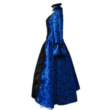 Charger l'image dans la galerie, Victorian Medieval Court Dress - 3D Baroque Print Ball Gown, Renaissance Retro Party Dress, High Waist A-Line Skirt, Theater Costume, Polyester Spandex Blend