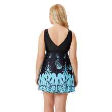 Carica l'immagine nel visualizzatore di Gallery, New Retro Lace Deep V Bikini Set - High Waist Swimwear for Women, Plus Size Bathing Suit, Conservative Coverage, Soft Padding No Wire, Breathable Polyester