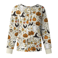 Charger l'image dans la galerie, Women's Casual Long Sleeve Stand Collar Single Button Printed Nursing Uniform Jacket - Loose Comfortable Polyester Cardigan Top