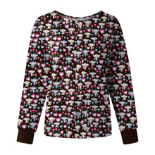 Charger l'image dans la galerie, Women's Casual Long Sleeve Stand Collar Single Button Printed Nursing Uniform Jacket - Loose Comfortable Polyester Cardigan Top