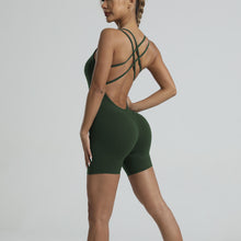 Load image into Gallery viewer, 「Seamless Elegance」Cross-Back Bodysuit ✨ No-VPL Yoga Jumpsuit