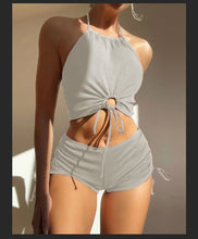 Cargar imagen en el visor de la galería, 🌊【Hot Spring Bikini】Modest Two-Piece Set | Solid Color Swimwear