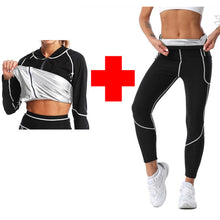 Cargar imagen en el visor de la galería, 🔥【Slimming Workout】Men & Women's Sauna Suit | Long Sleeve Fitness Outfit | Waist Trainer Sportswear | Adjustable Sweat Suit🔥