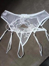 Load image into Gallery viewer, ✨【Midnight Charm】Lace See-through Lingerie Set | Shiny Fetish Costume | Cute Playful Underwear ZB225✨