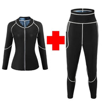 Cargar imagen en el visor de la galería, 🔥【Slimming Workout】Men & Women's Sauna Suit | Long Sleeve Fitness Outfit | Waist Trainer Sportswear | Adjustable Sweat Suit🔥