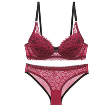 Load image into Gallery viewer, 🔥「Cloud Touch」Wireless Lace Bra Set ✨ Adjustable Back Hook & Breathable Panty