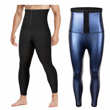 Cargar imagen en el visor de la galerĂa, đ„ăSweat & SculptăMen's Compression Pants | High Waist Workout Tights | Elastic Waist Trainer