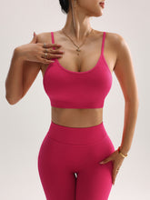 Load image into Gallery viewer, 「Peach Blossom」Sports Bra Set ✨ Backless Yoga Outfit in Pink