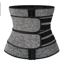 Charger l'image dans la galerie, Waist Trainer Belt for Women & Men – Adjustable Zipper/Hook & Loop Postpartum Belly Band, Workout Waist Trimmer for Sweat & Slimming, Tummy Control Corset