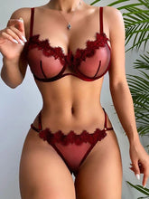 Cargar imagen en el visor de la galería, 🌹【Sheer Mesh Lingerie】3-Piece Sexy Nightwear Set
