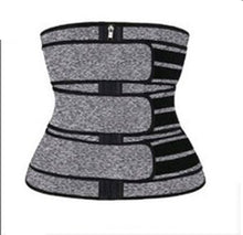 Charger l'image dans la galerie, Waist Trainer Belt for Women & Men – Adjustable Zipper/Hook & Loop Postpartum Belly Band, Workout Waist Trimmer for Sweat & Slimming, Tummy Control Corset