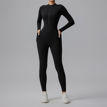 Load image into Gallery viewer, 「Zip Sculpt」Half-Zip Bodysuit ✨ Naked Feel Dance & Fitness Onesie