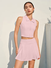 Загрузить изображение в средство просмотра галереи, 「Thunder Goddess」Front Zip Sports Set ✨ High-Impact Bra & Tennis Skirt