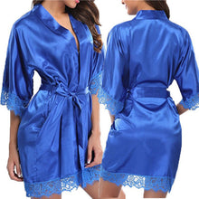 Cargar imagen en el visor de la galerĂa, đ„ăPlus SizeăSexy Lingerie Robe | Silk Satin Sleepwear | Role Play Nightwear