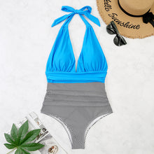 Load image into Gallery viewer, đăBest SellerăOne-Piece Swimsuit | High Waist Backless Bathing Suit | Quick-Dry Mix Color Swimwear