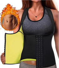 Cargar imagen en el visor de la galería, Women's Sweat Vest Sauna Sport Slimming Sleeving Tank Top Slimming Flat Belly Fitness Waist Trainer