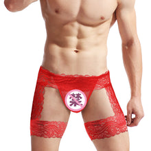 Load image into Gallery viewer, Men&#39;s Erotic Underwear Panties Lace Tie-Up Boxer Briefs
