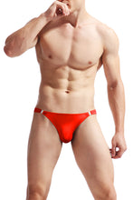 Charger l&#39;image dans la galerie, Lingerie sexy pour hommes, sous-vêtements érotiques, culottes, culottes semi-transparentes en soie glacée, taille basse, boutons, string, pantalon
