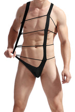 Cargar imagen en el visor de la galería, Men&#39;s Sexy Lingerie  Erotic Underwear Panties Swimming Material Strappy One-piece Tight Bodysuit
