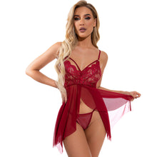 Загрузить изображение в средство просмотра галереи, Lingerie for Women Lace Babydoll Sleepwear Boudoir Outfits Plus Size
