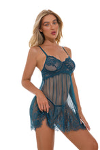 Charger l&#39;image dans la galerie, Lingerie pour femme en dentelle Babydoll Vêtements de nuit Tenues boudoir Grande taille
