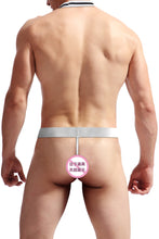 Cargar imagen en el visor de la galería, Men&#39;s Lingerie Thong Sexy Low Rise Bow Tie One Piece Panties One size
