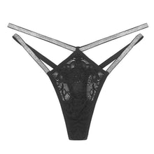 Carica l&#39;immagine nel visualizzatore di Gallery, 🩲【Lace Thong】Double Strap Low-Rise Underwear | Breathable Cotton Lining
