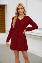 Cargar imagen en el visor de la galería, 「Cloud Touch」Ribbed Dress with Pockets ✨ Brushed Polyester Daily Dress
