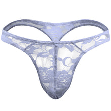 Load image into Gallery viewer, One Size Men&#39;s erotic underwear lace sexy semi-transparent thong T pants
